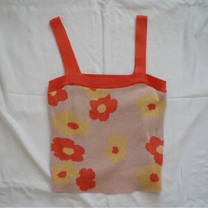 Floral Knit Summer Tank Top